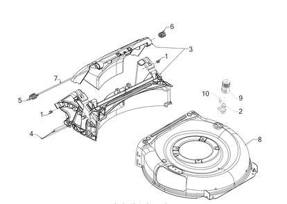 Deck Assembly Diagram and Parts List for SC300E (12ACA2M6710)(2019) Cub Cadet Lawn Mower